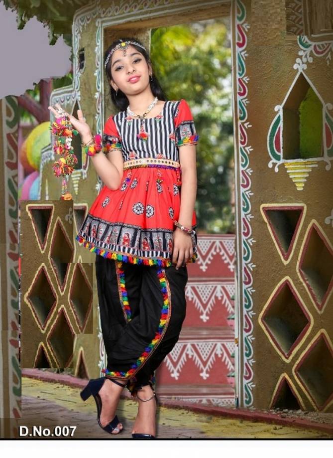 RAMZAT Children navaratree special Exclusive Feative Wear Poli Rayon Digital Print Dhoti Kedia Collection